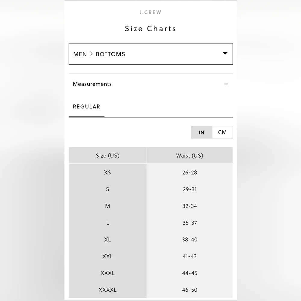 J. Crew slim through